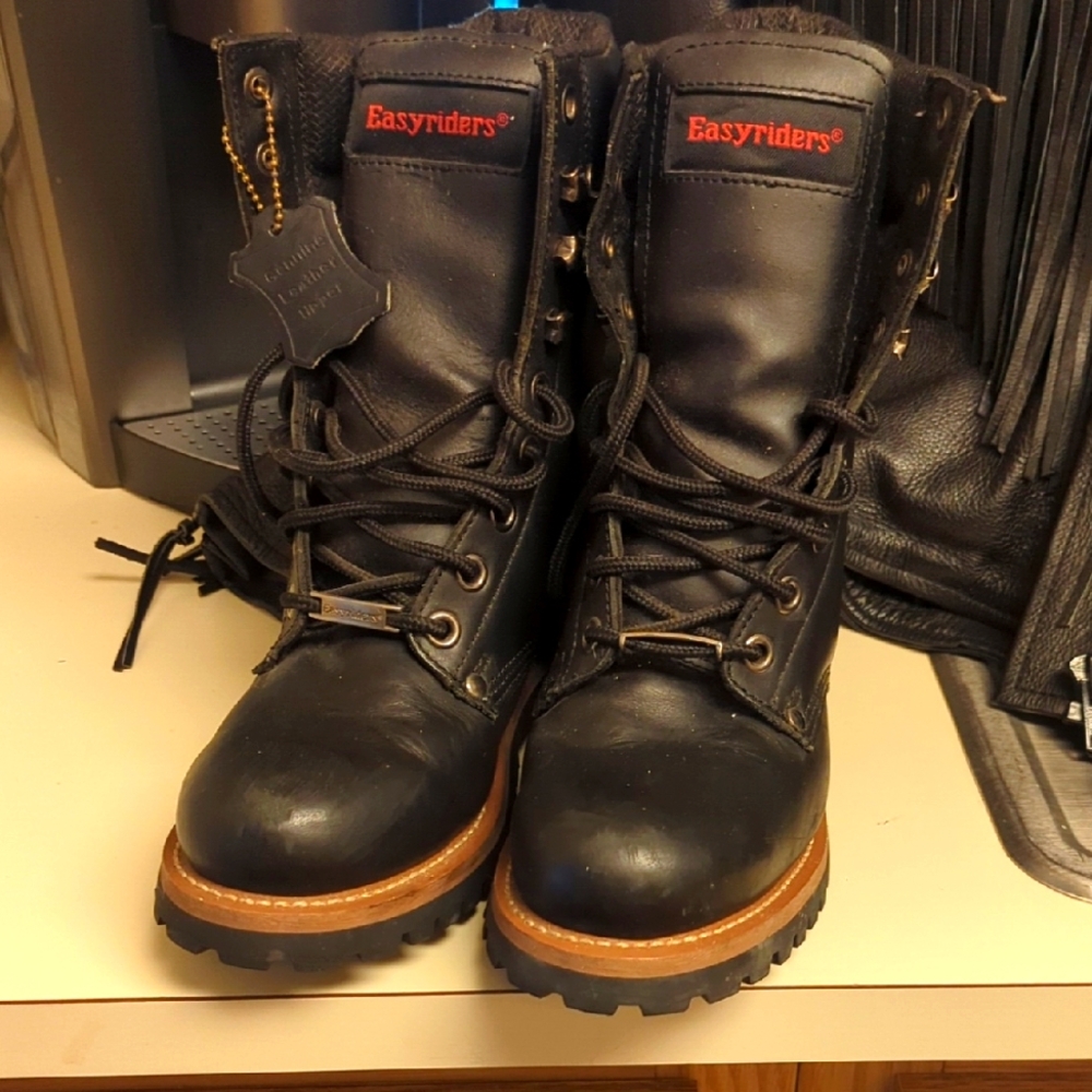 Riders by Lee Black Leather Uppers Worn One Time